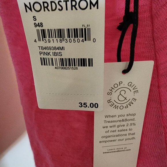 TREASURE & BOND BRAND WOMENS PINK TANK TOP - SIZE SMALL - Picture 4 of 4